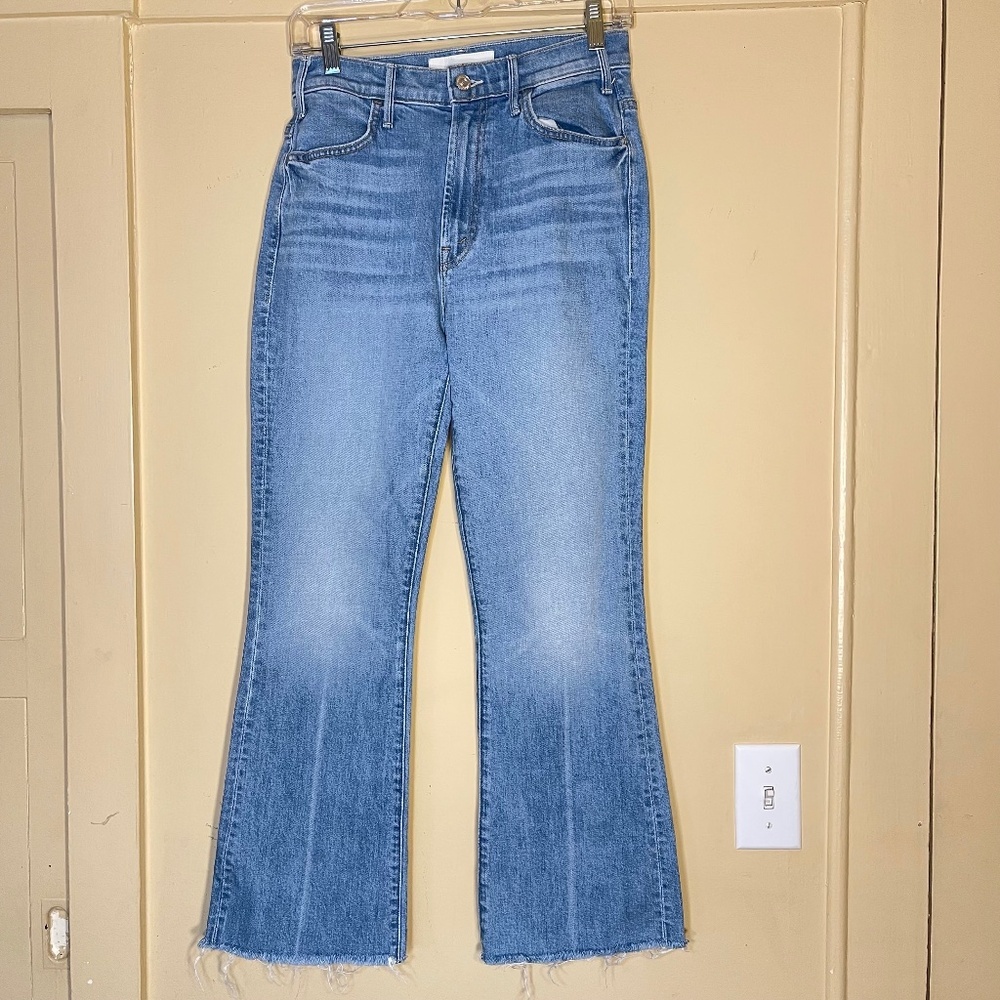 MOTHER Light Blue High-Rise Flare Jeans